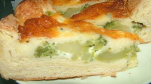 открытый пирог с брокколи