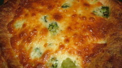 открытый пирог с брокколи