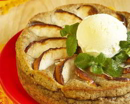 Овсяный пирог с фруктами