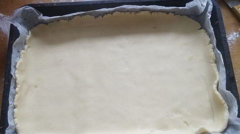 пирог из творожного теста с яблоками