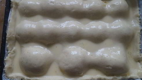 пирог из творожного теста с яблоками