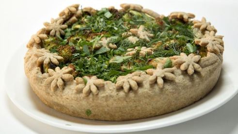 пирог с индейкой и брокколи