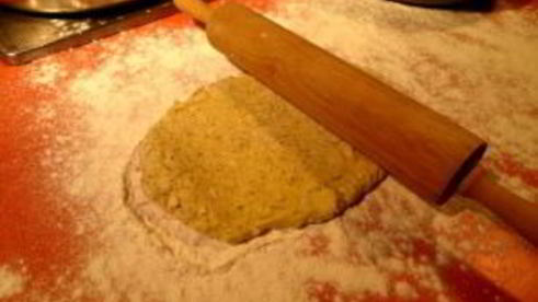 пирог с лисичками и курицей