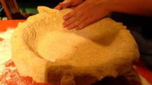 пирог с лисичками и курицей