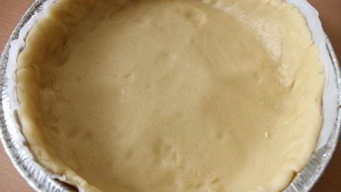 пирог с персиками и пудингом из ряженки