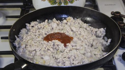 пирог с рисом и фаршем