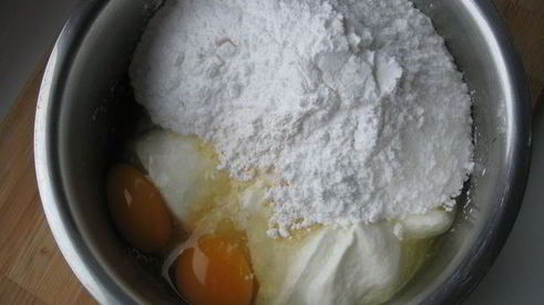 пирог с творогом и персиками