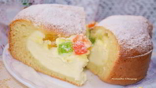 Пирог с творожной начинкой