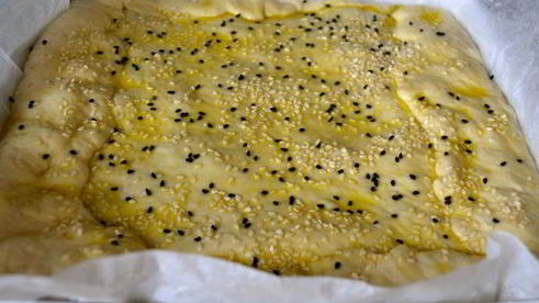 постный картофельный пирог с гречкой