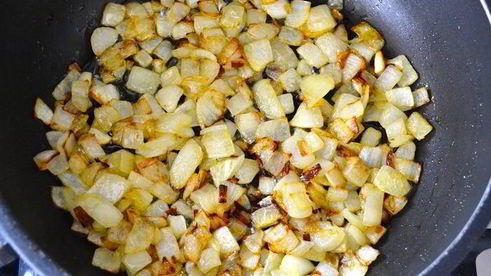 постный картофельный пирог с гречкой