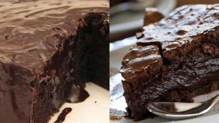 Супер влажный шоколадно-кофейный пирог без яиц