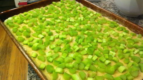 тертый пирог с ревенем