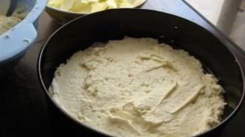 творожный пирог с яблоками