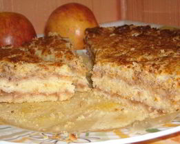 Яблочный пирог из сухого теста