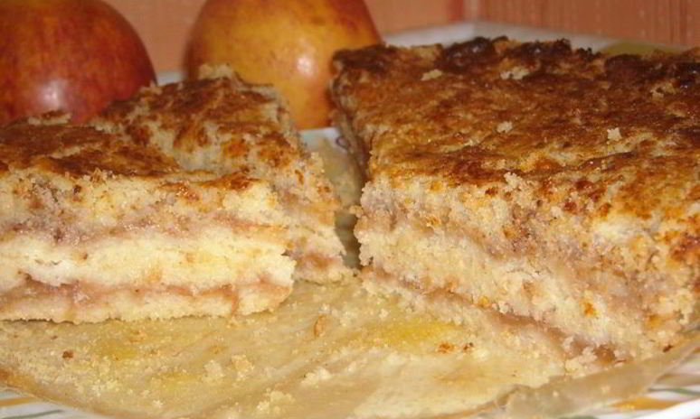 Рецепт яблочного пирога из сухого теста