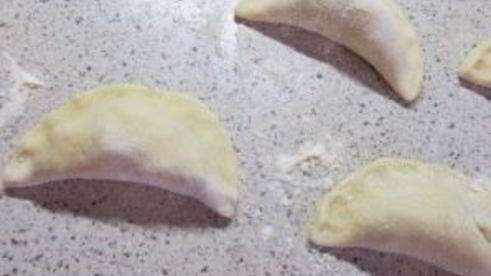 пирожки из творожного теста с яблоками