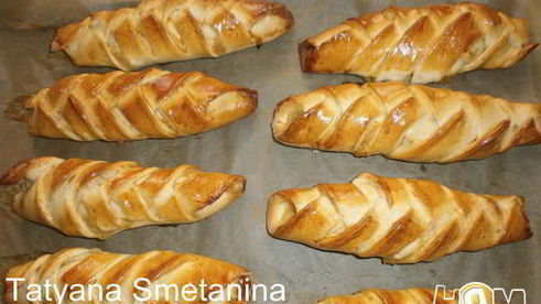 пирожки косичка с горохом