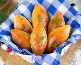 Пирожки на воде в духовке с капустой