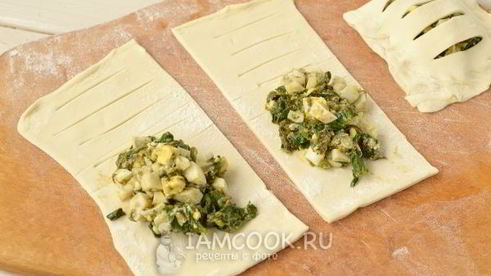 пирожки с черемшой и яйцом