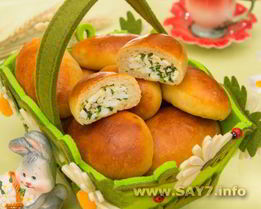 Пирожки с луком и яйцом