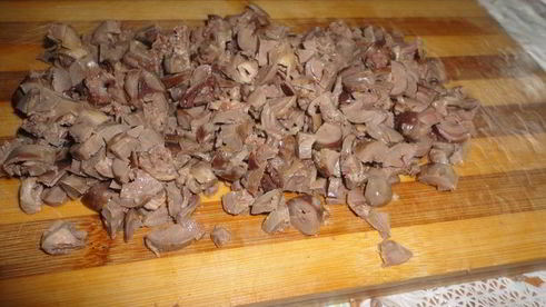 пирожки с начинкой из куриных сердечек