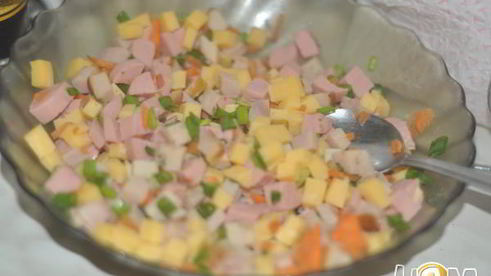 пирожки с ветчинной, сыром и зеленью