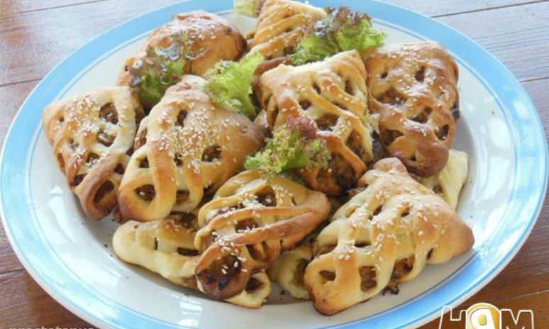 Рецепт плетеных пирожков из творожного теста