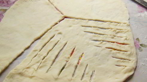 плетеные пирожки из творожного теста