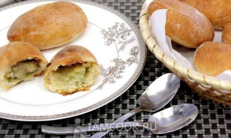 Рецепт постных пирожков с картофелем и грибами