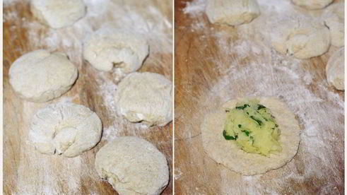 русские ржаные пирожки с картофелем