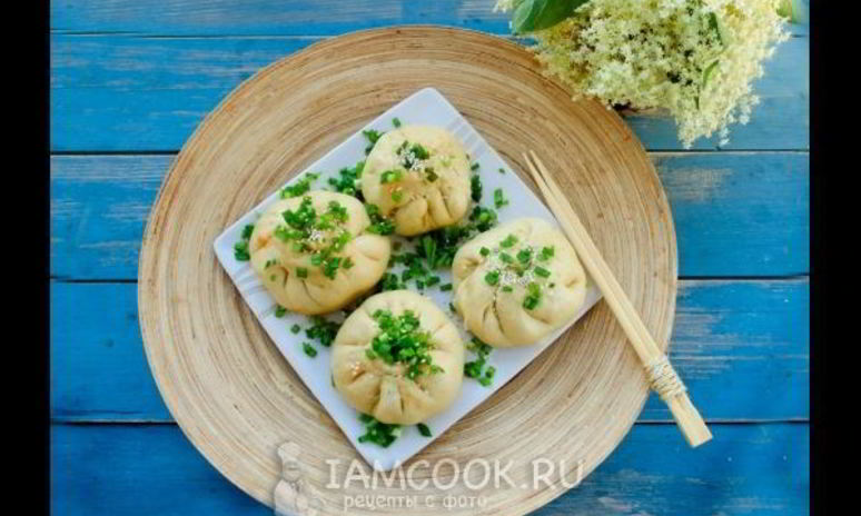 Рецепт вегетарианских пирожков баоцзы с капустой и грибами
