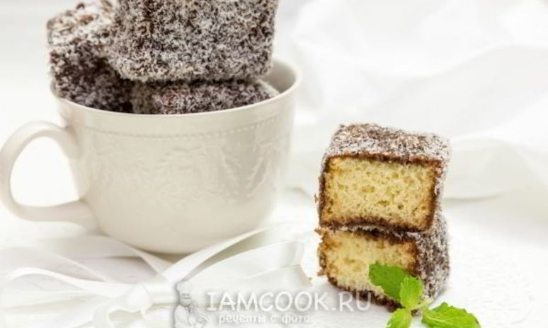 Рецепт австралийского пирожного ламингтон