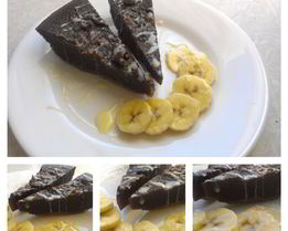 Брауни с бананом и сгущеным молоком