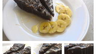 Брауни с бананом и сгущеным молоком