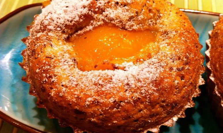 Рецепт французских пирожных с персиками