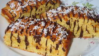 Кокосовые пирожные с шоколадом