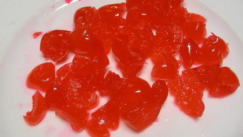 мраморный брауни с прослойкой из сливочного сыра и коктейльной вишни