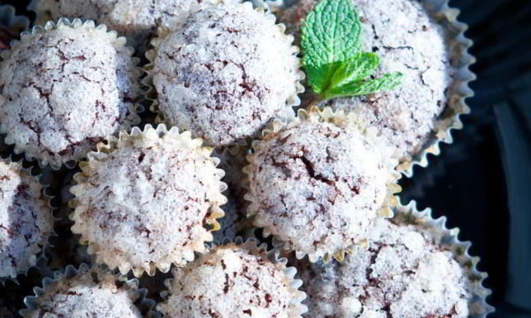 Рецепт пирожного с мятой и темным шоколадом