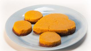 Пирожное с тыквой и бананом