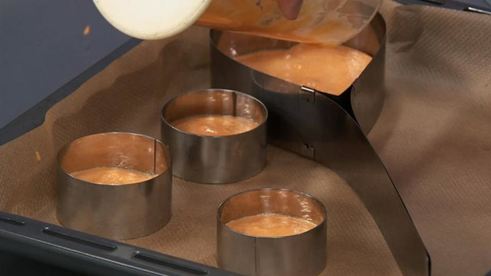 пирожное с тыквой и бананом