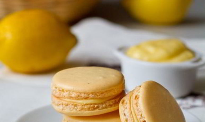 Рецепт пирожных макарон с лимонным курдом