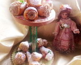 Пирожные Трубочки с халвой