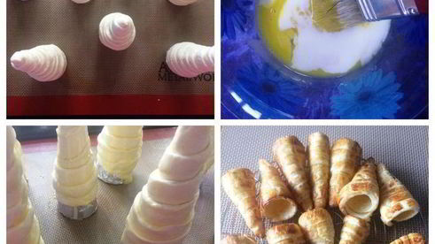 пирожные трубочки с халвой