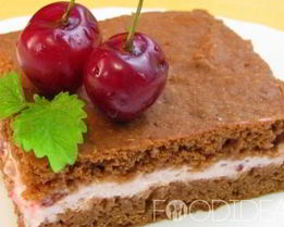 Шоколадные пирожные с творожным кремом