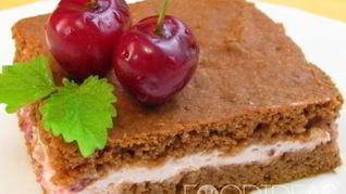 Шоколадные пирожные с творожным кремом