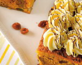 Тыквенные пирожные с сырно-шоколадным кремом