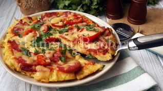 Картофельная пицца на сковороде