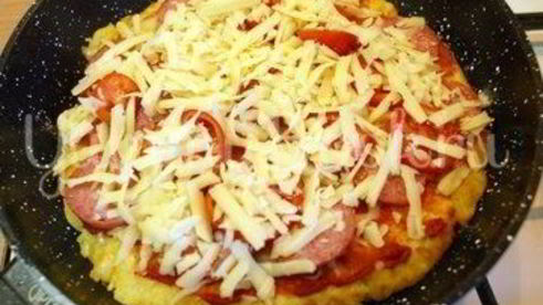 картофельная пицца на сковороде