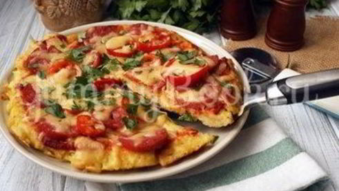 картофельная пицца на сковороде