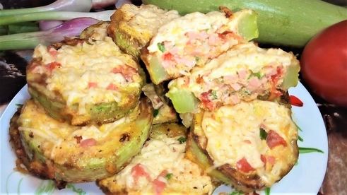 мини пицца из кабачков